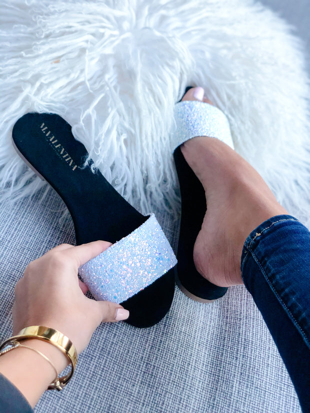 Sandalias Aloha con diamantina color blanco
