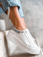 Reno White Diamond Sneakers