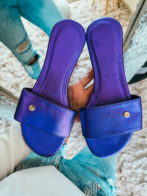 Aloha Purple Metallic Sandals