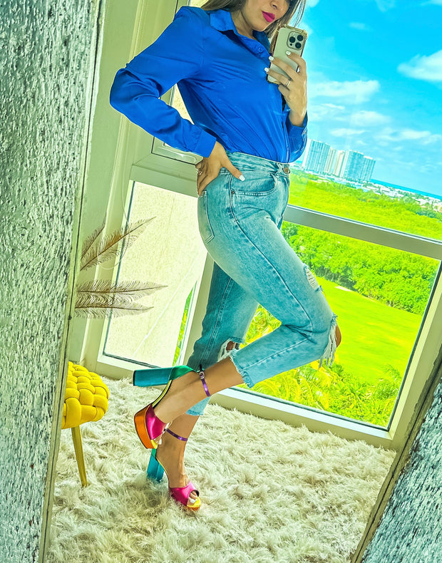 Fish Mouth Rainbow Heels