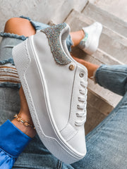 Reno White Diamond Sneakers