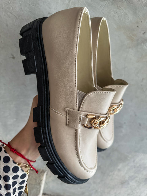 St Tome Mocasines Ice & Black