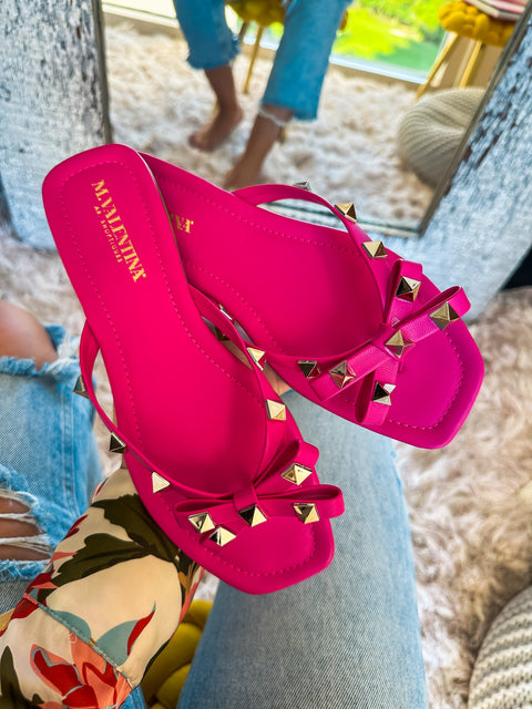 Valencia Studs Pink Sandals