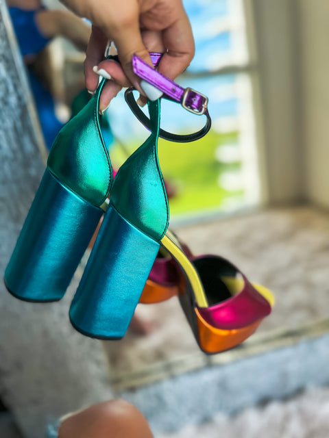Fish Mouth Rainbow Heels