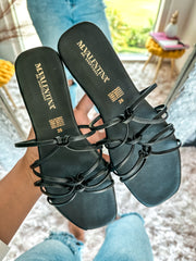 Palm Colors Triple Knot Black Sandals