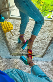 Fish Mouth Rainbow Heels