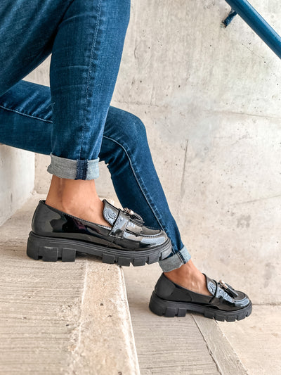 Stanford Shiny Black Loafers
