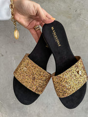 Sandals Aloha Gold Glitter