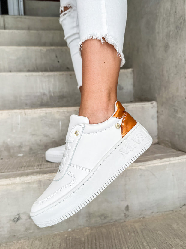 Boston Sneakers White & Orange
