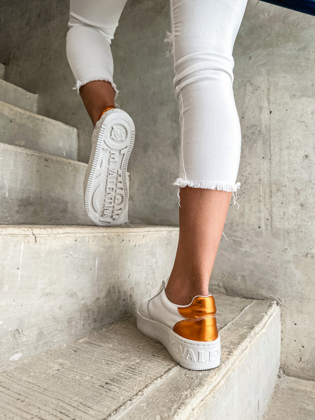 Boston Sneakers White & Orange