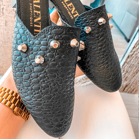 Mules Fenny Black & Studs