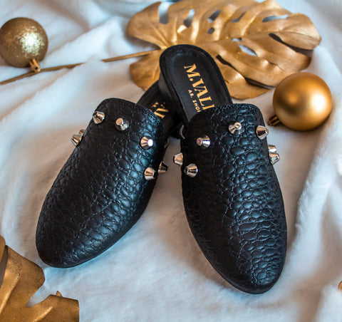 Mules Fenny Black & Studs