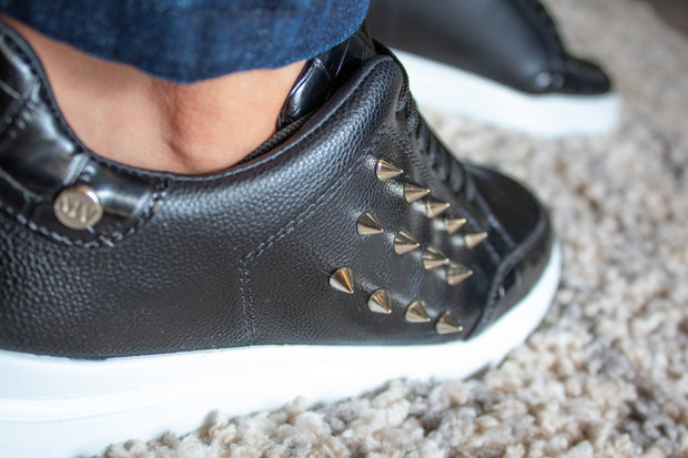 Dublin Sneakers Black Coco & Silver Studs