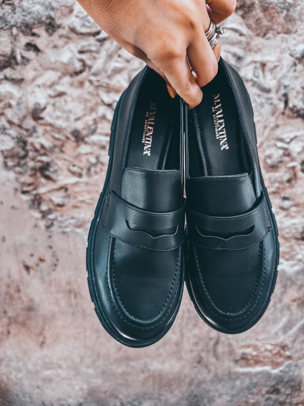 St Tome Mocasines Classy All Black