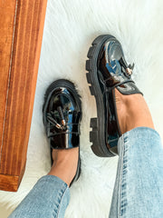 Stanford Shiny Black Loafers