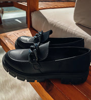 Columbia Black Matte Loafers