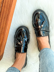 Stanford Shiny Black Loafers