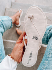 Niza White Coco Sandals