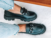 Columbia Black Matte Loafers