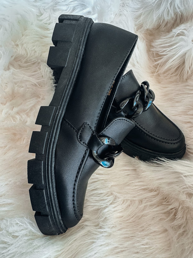 Columbia Black Matte Loafers