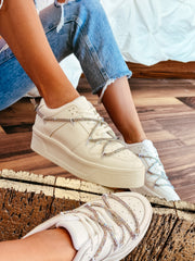 Toronto White Shiny Sneakers