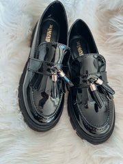 Stanford Shiny Black Loafers