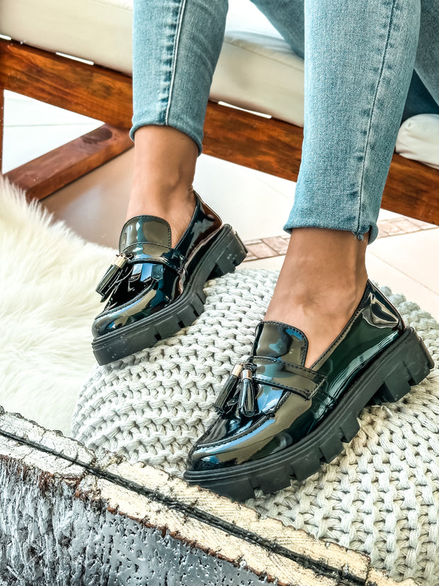 Stanford Shiny Black Loafers