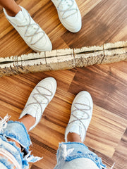 Toronto White Shiny Sneakers