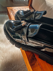 Stanford Shiny Black Loafers